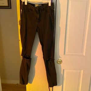 Black Hollister distressed jegging jeans